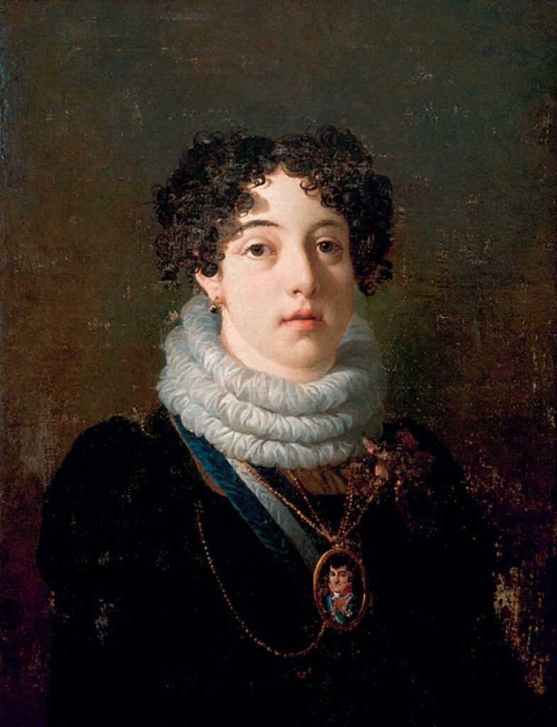  Nicolas Antoine Taunay, Retrato da infanta D. Maria Isabel de Bragança (1816). Lisboa, Palácio de Queluz, n.º de inv. PNQ 255A/4.